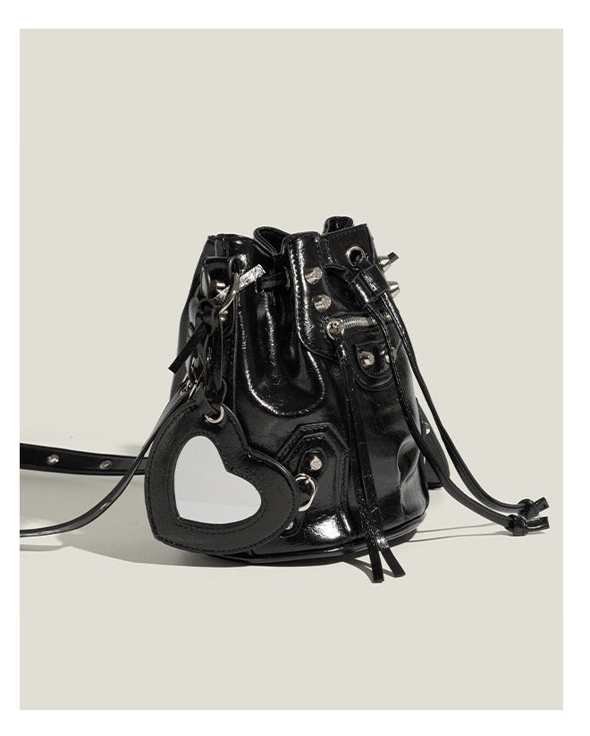 Punk Drawstring Bucket Bag