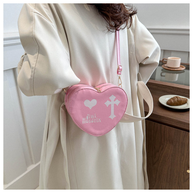 Gothic Heart Crossbody Bag