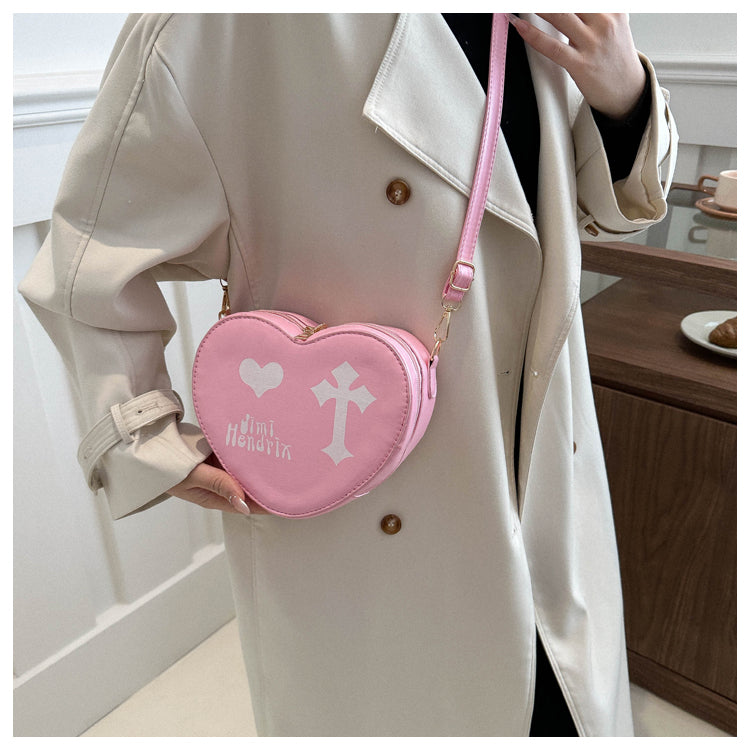 Gothic Heart Crossbody Bag