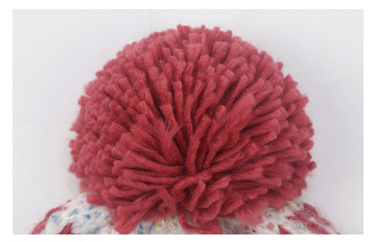 Pom Pom Heart Beanie