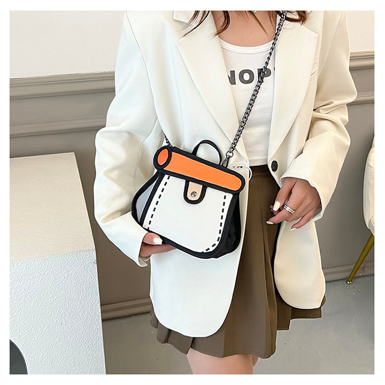 Doodle Sketch Crossbody Bag