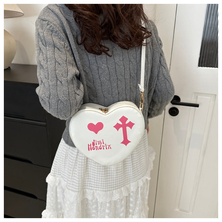 Gothic Heart Crossbody Bag