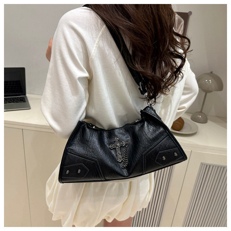 Gothic Cross Hobo Bag