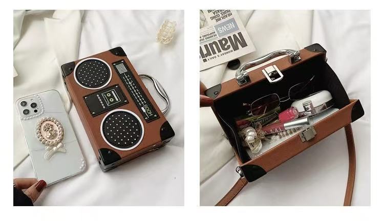Retro Boombox Crossbody Bag