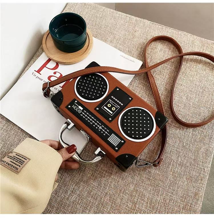 Retro Boombox Crossbody Bag