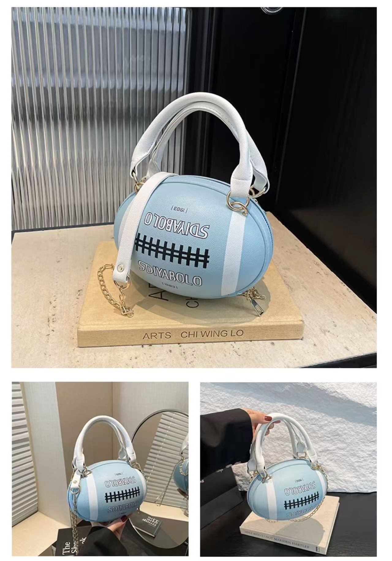 Rugby Ball Crossbody Bag