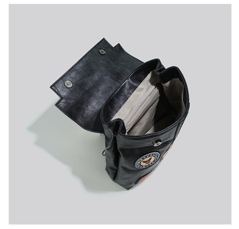 British Style Patchwork Backpack