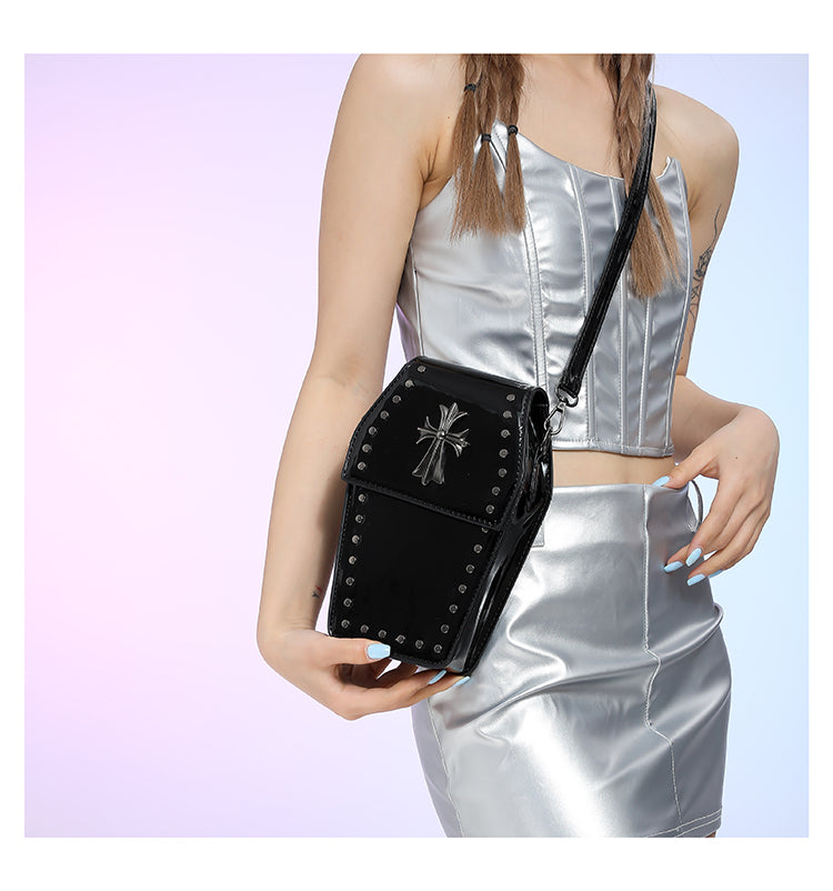 Dark Gothic Cross Phone Bag