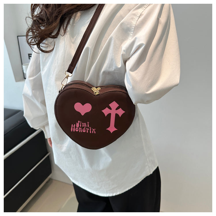 Gothic Heart Crossbody Bag