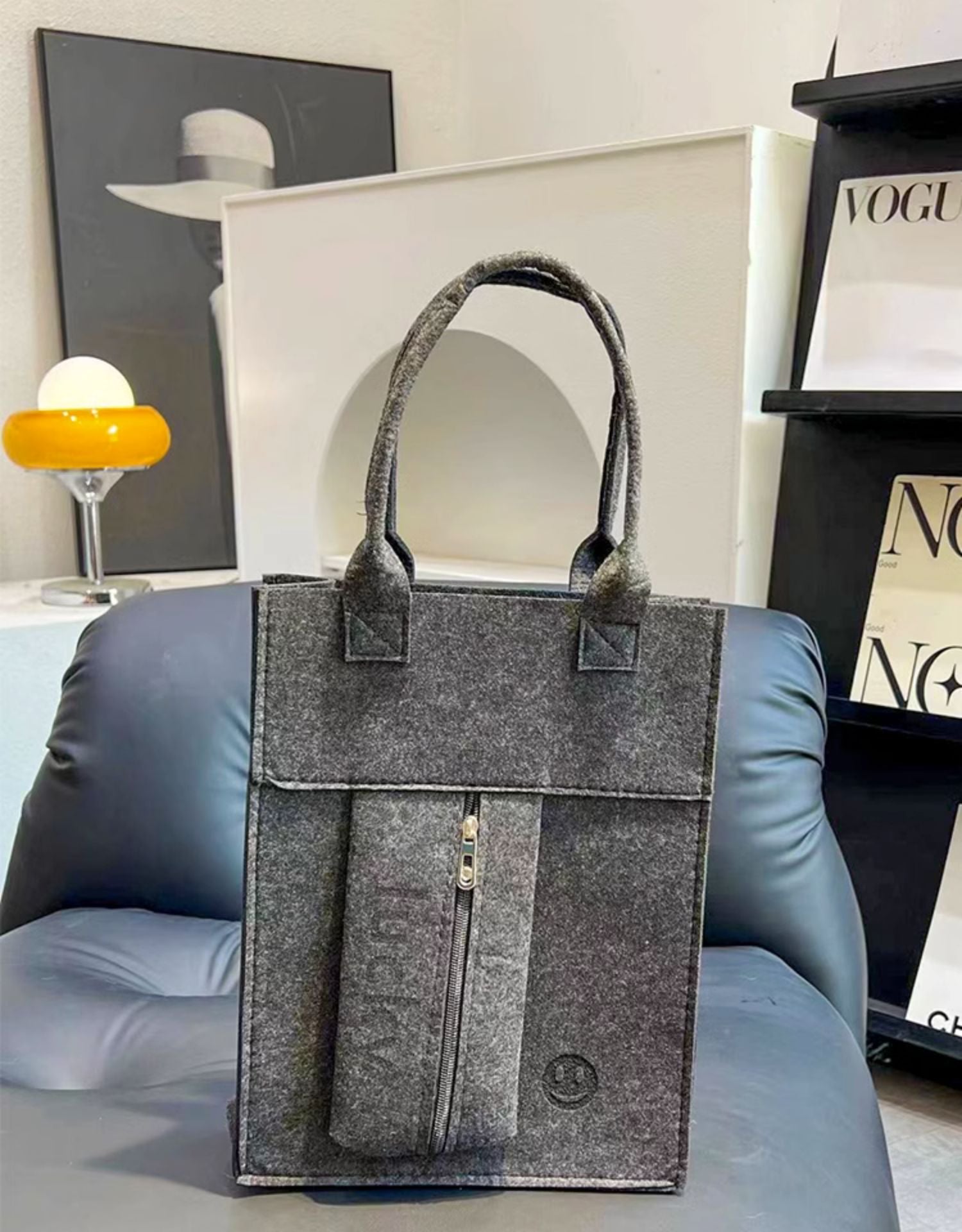 Candy Color Felt Tote Bag