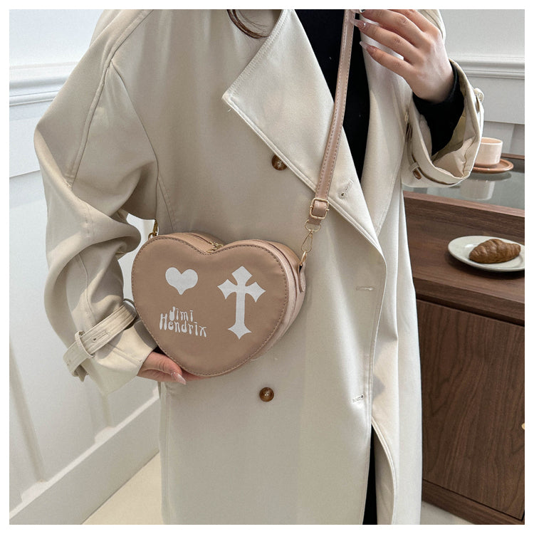 Gothic Heart Crossbody Bag