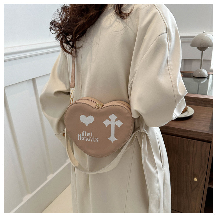 Gothic Heart Crossbody Bag