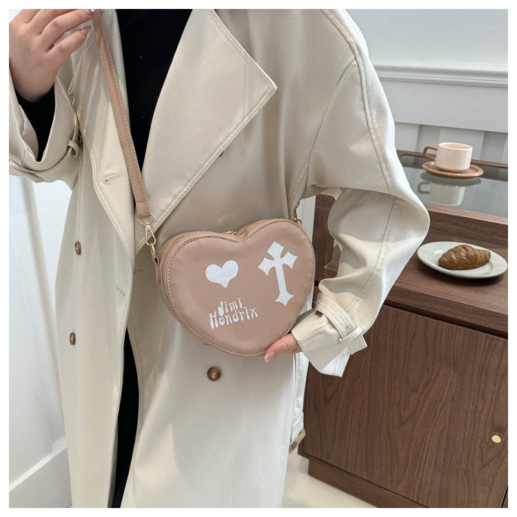 Gothic Heart Crossbody Bag