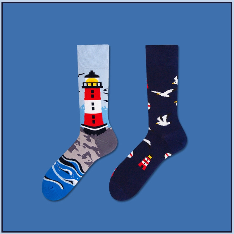 Mismatched Novelty Crew Socks