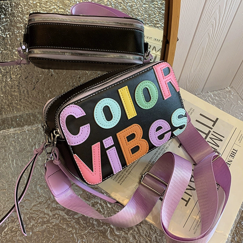 Color Vibes Camera Crossbody Bag