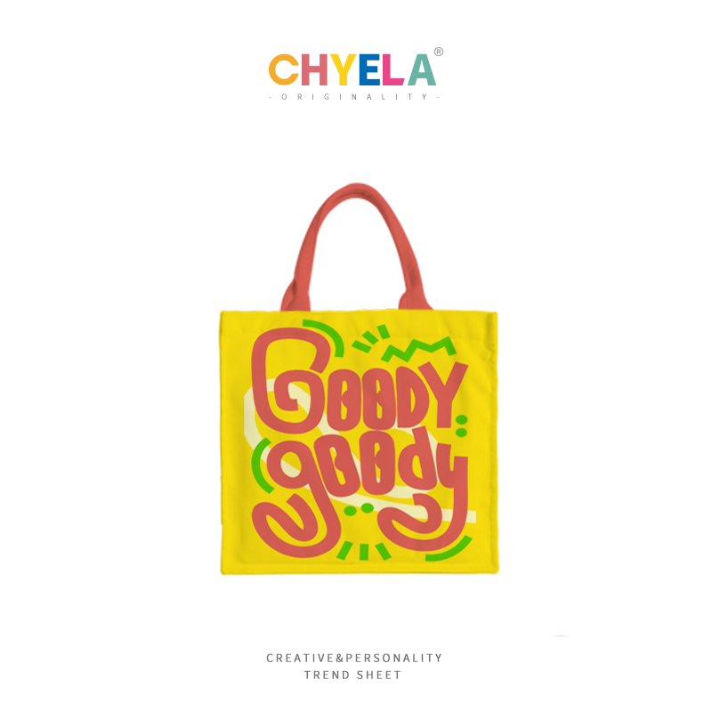 Vibrant Letter Print Tote Bag