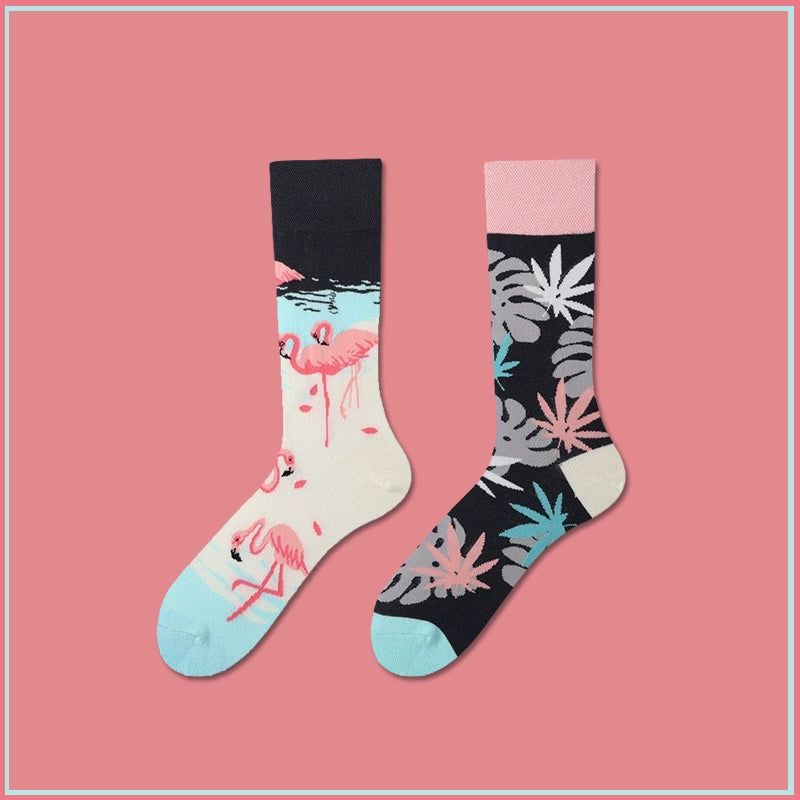 Mismatched Novelty Crew Socks