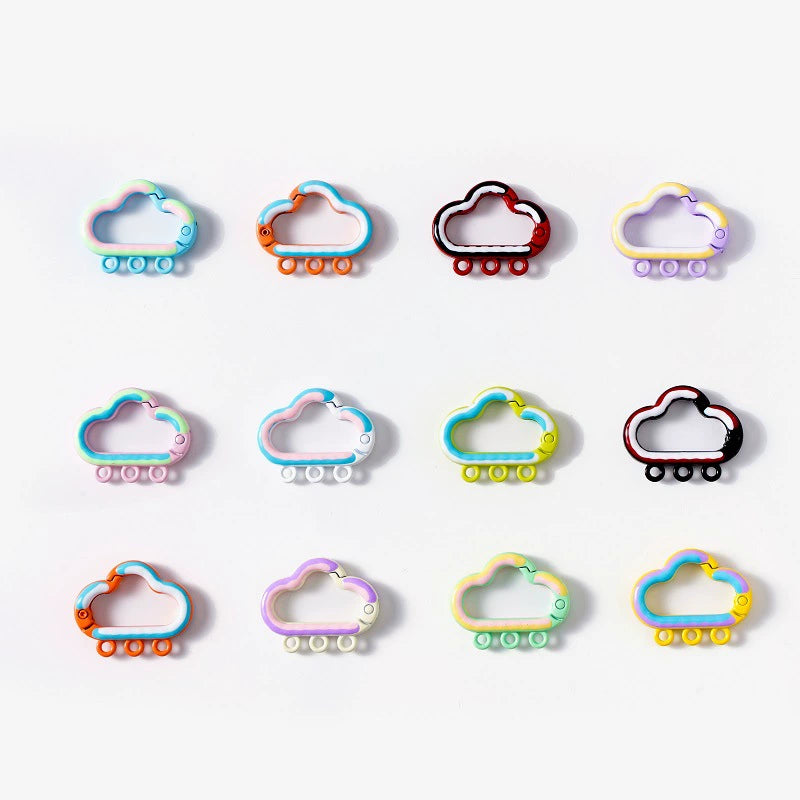 Hand-Painted Cloud Keychain