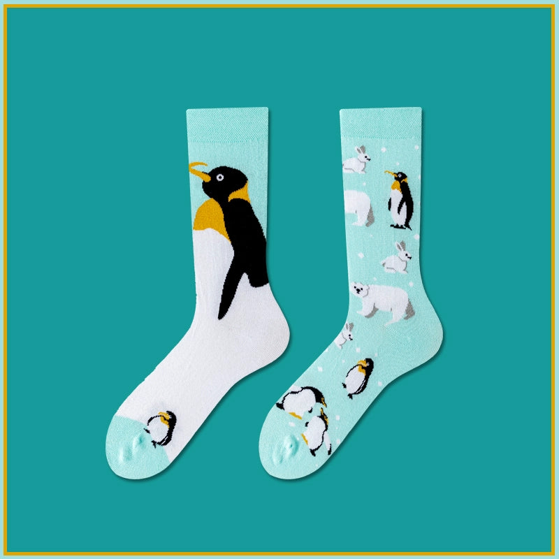 Mismatched Novelty Crew Socks