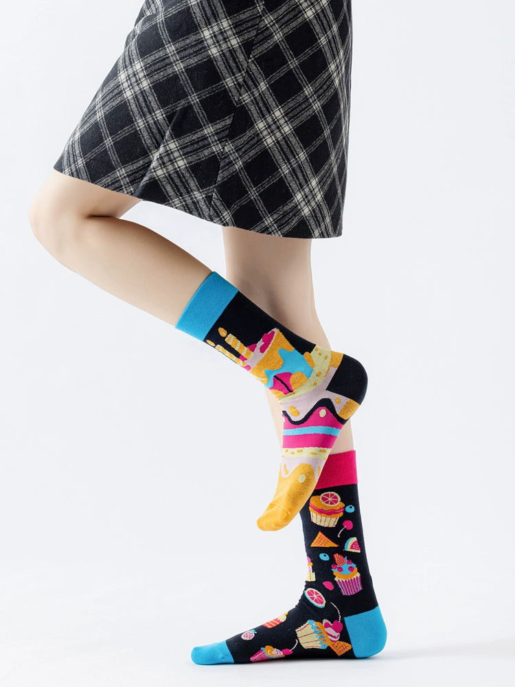 Mismatched Food Pair Socks