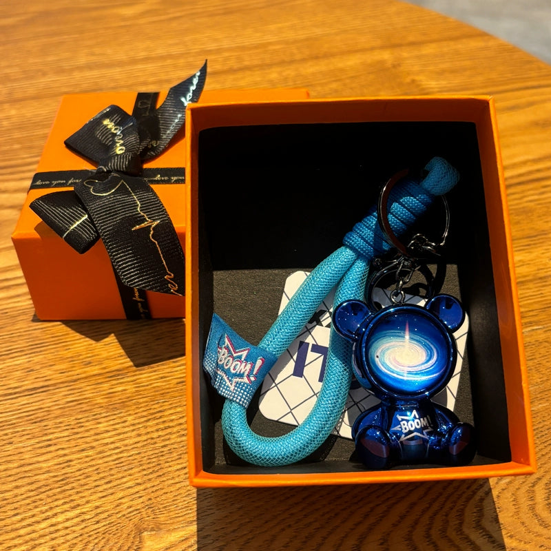 Galaxy Space Bear Keychain