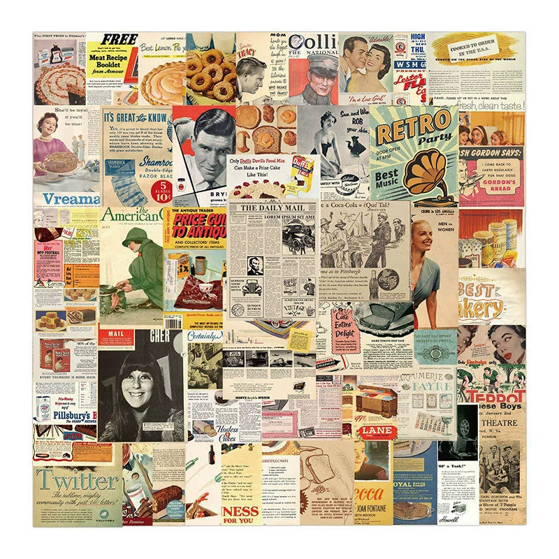 Vintage Ephemera Sticker Collection