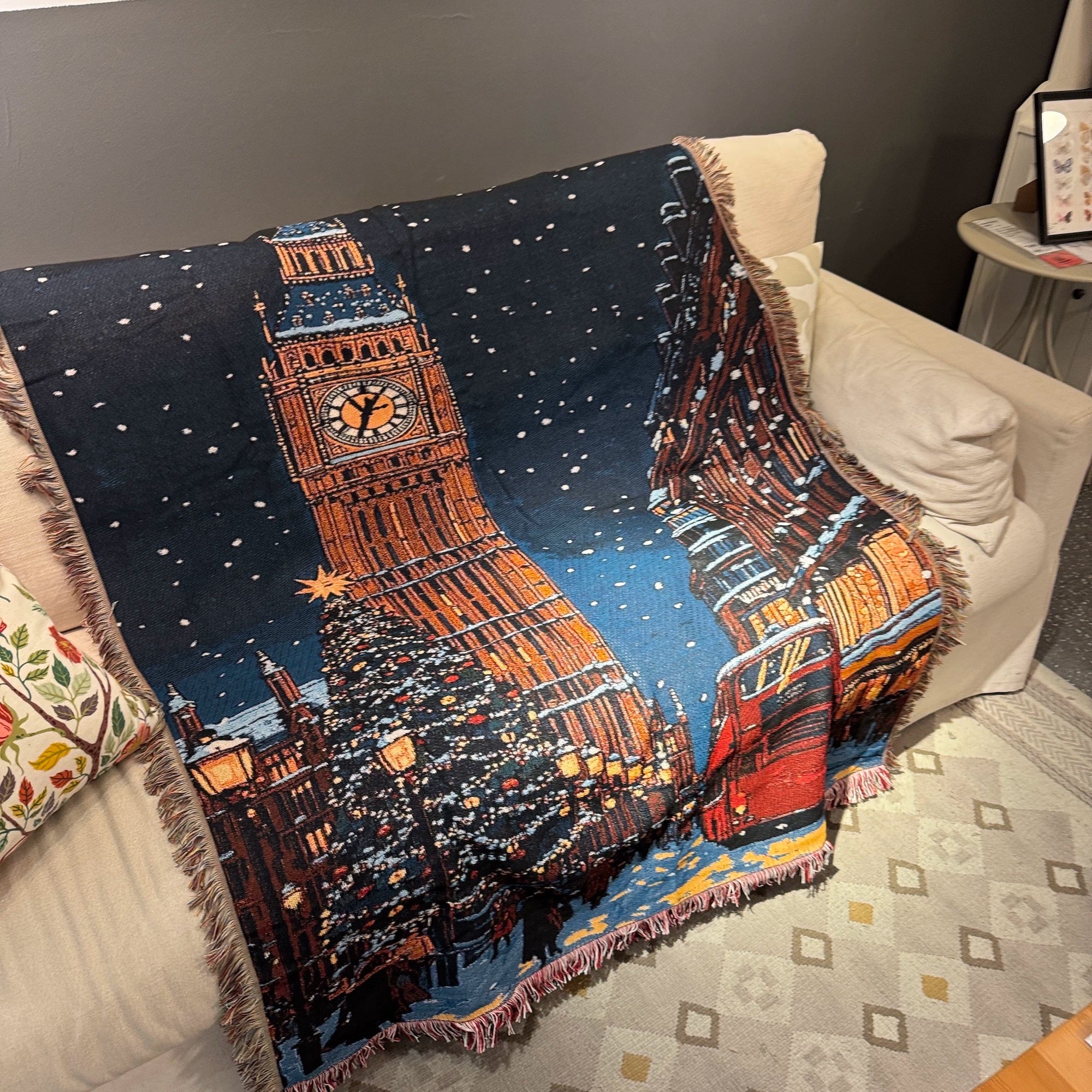 London Big Ben Christmas Tapestry