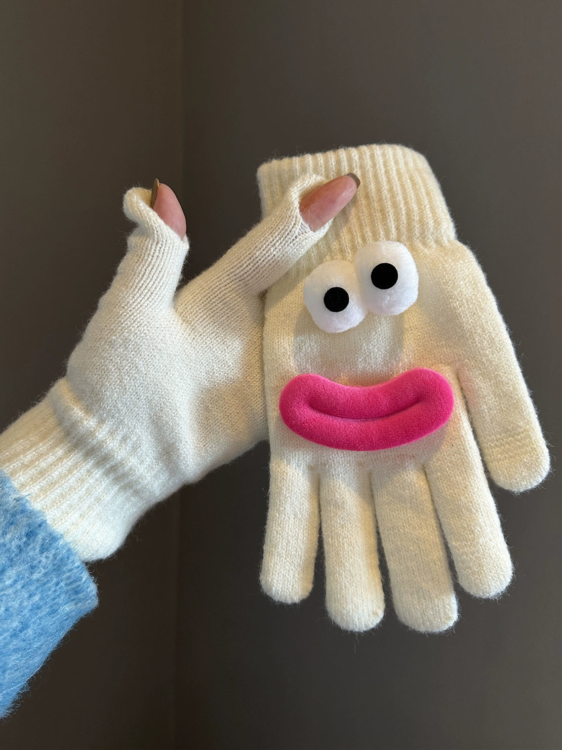 Googly Finger Wool Gloves