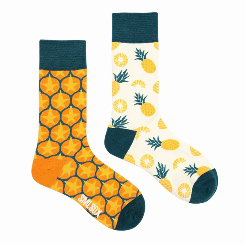 Mismatched Streetwear Crew Socks