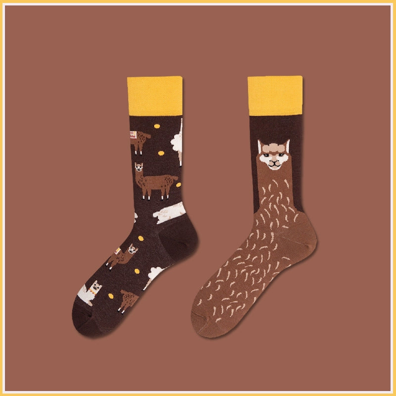 Mismatched Novelty Crew Socks