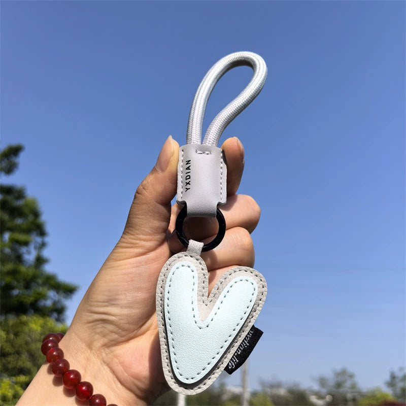 Leather Letter Keychain
