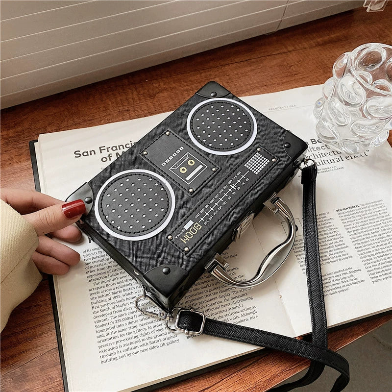 Retro Boombox Crossbody Bag