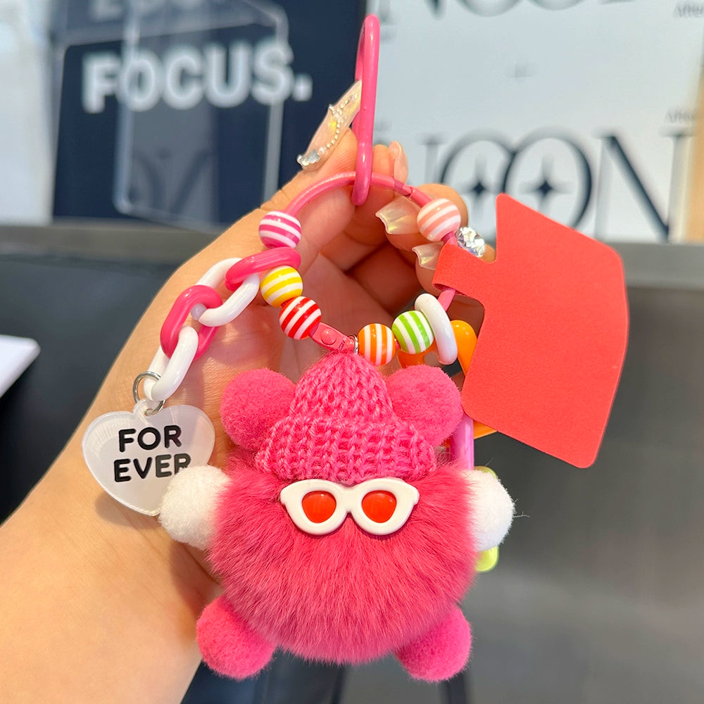 Plush Soot Ball Keychain