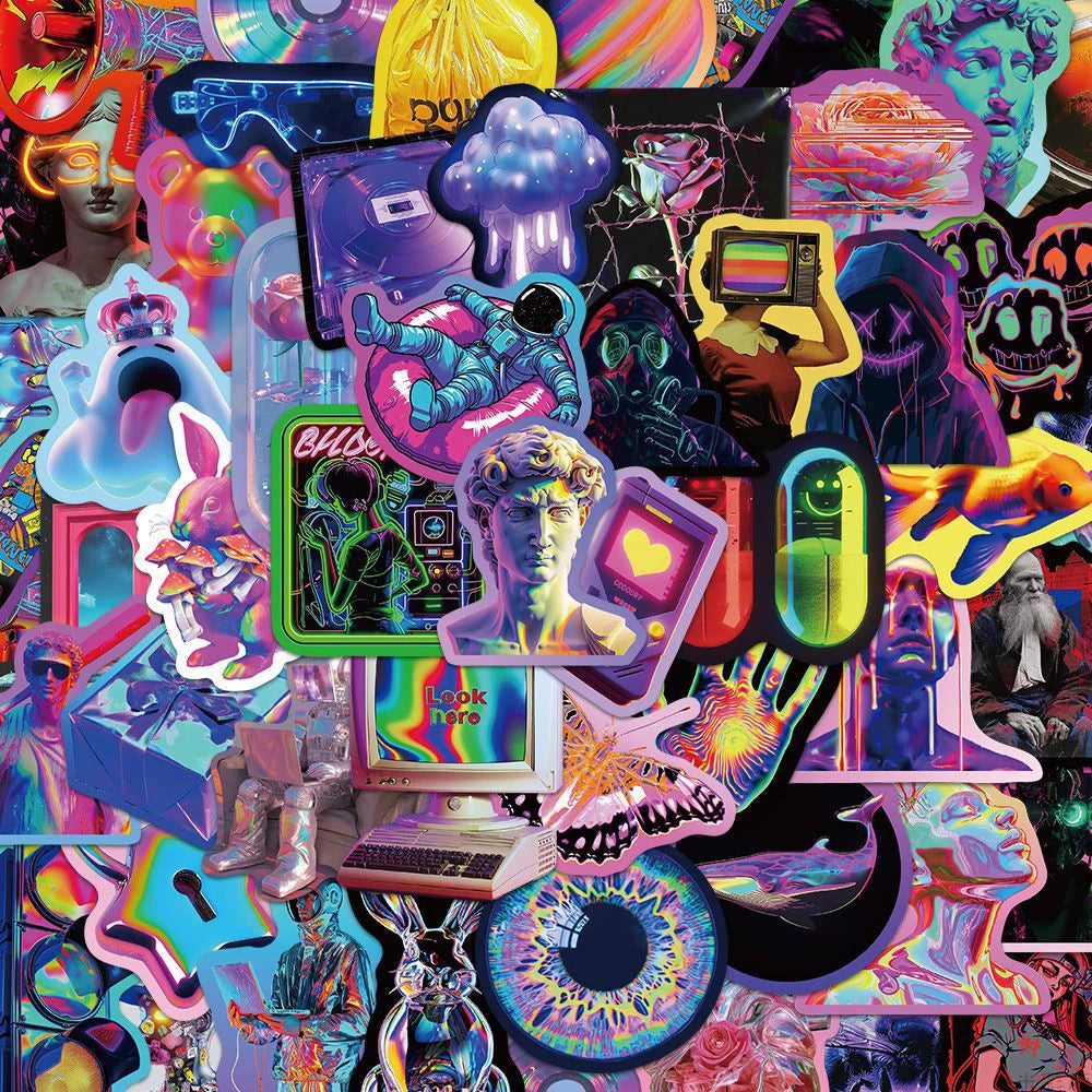 Cyberpunk Holographic Sticker Pack