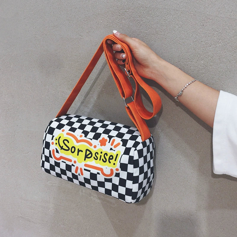 Checkerboard Pillow Sling Bag