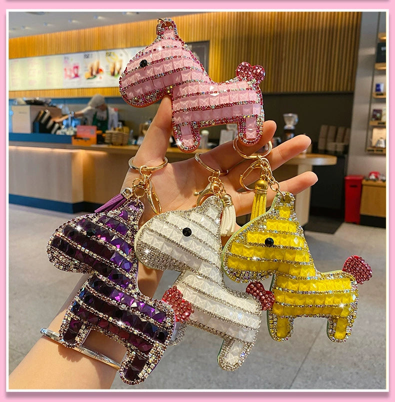 Full-diamond Pony Keychain