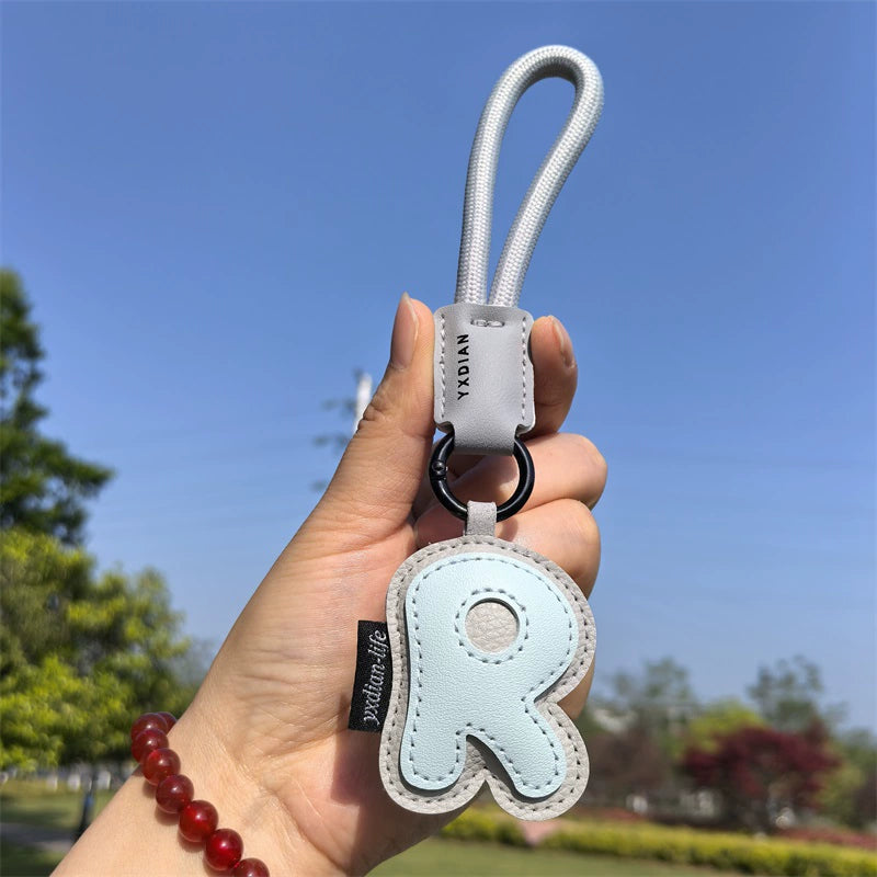 Leather Letter Keychain