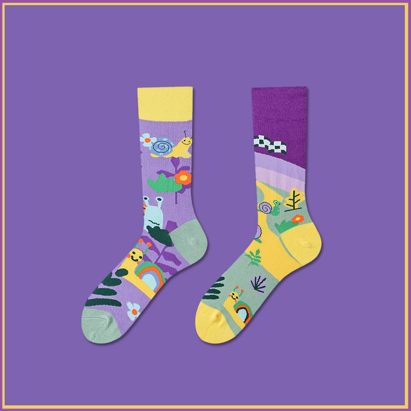 Mismatched Novelty Crew Socks