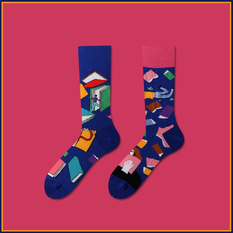 Mismatched Novelty Crew Socks