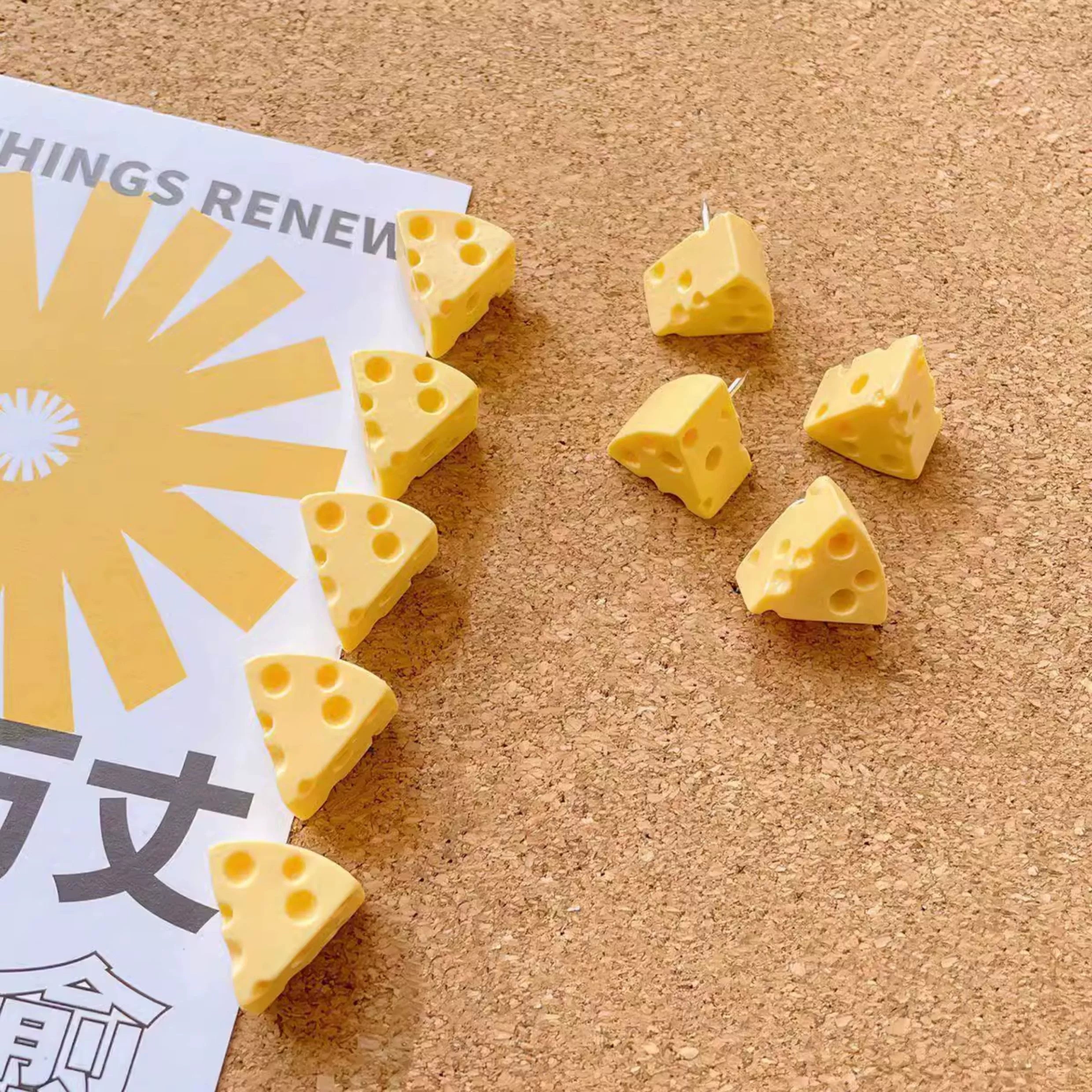 Cheese Wedge Push Pins Set