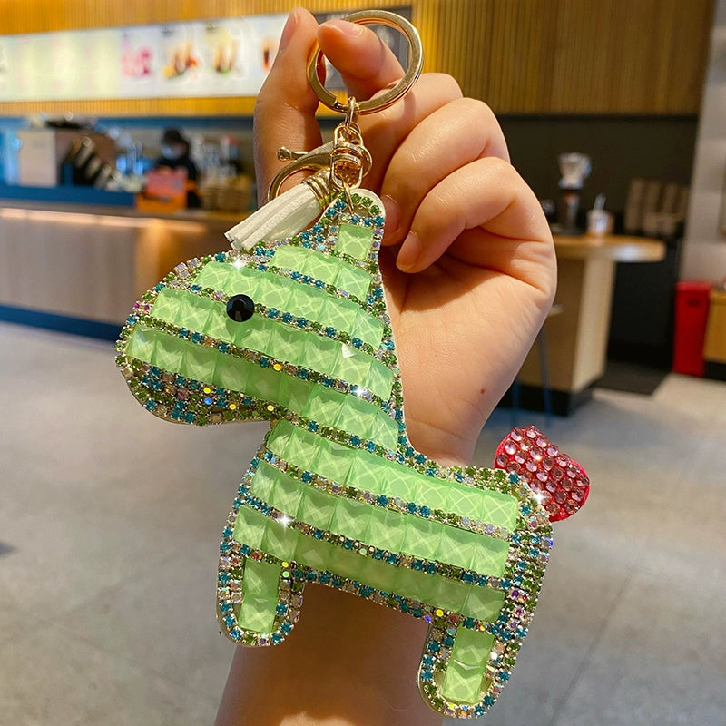 Full-diamond Pony Keychain