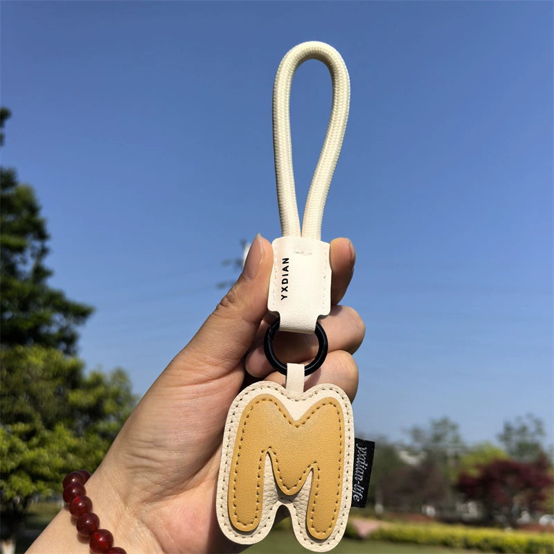 Leather Letter Keychain