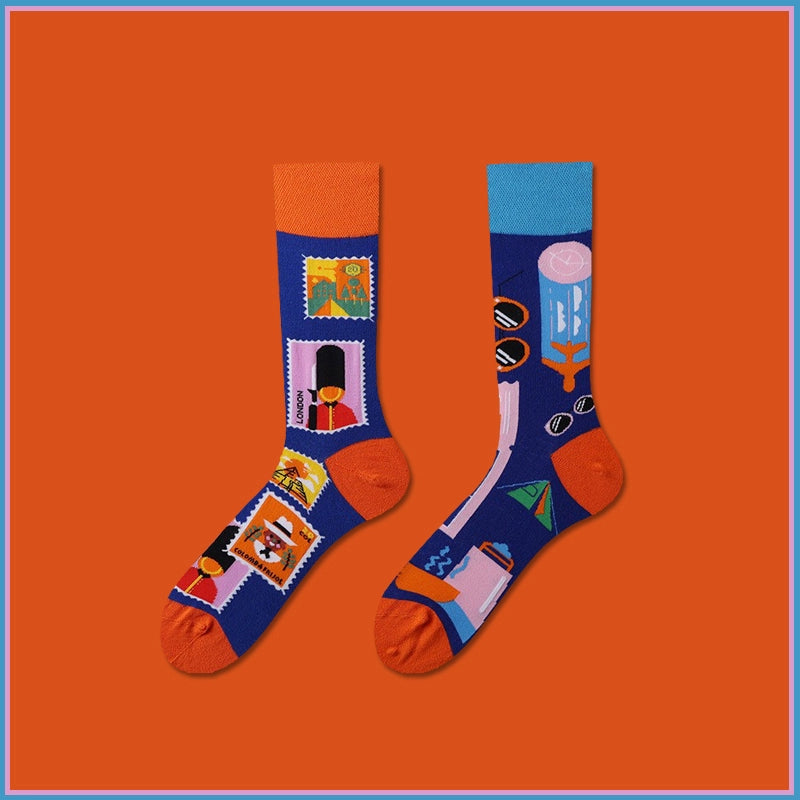 Mismatched Novelty Crew Socks