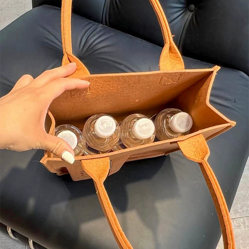 Candy Color Felt Tote Bag