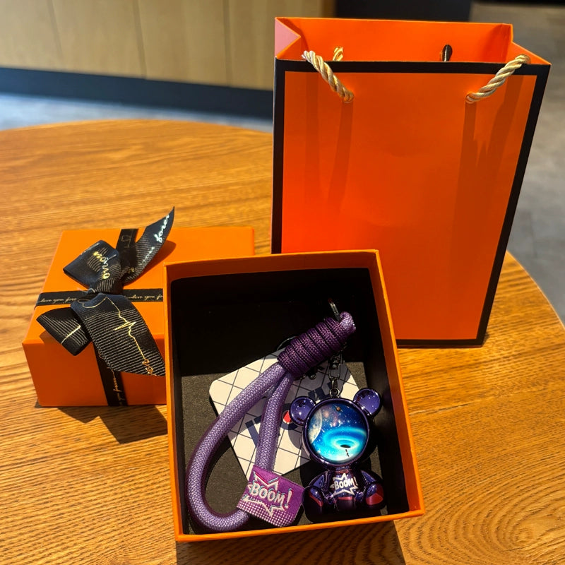 Galaxy Space Bear Keychain