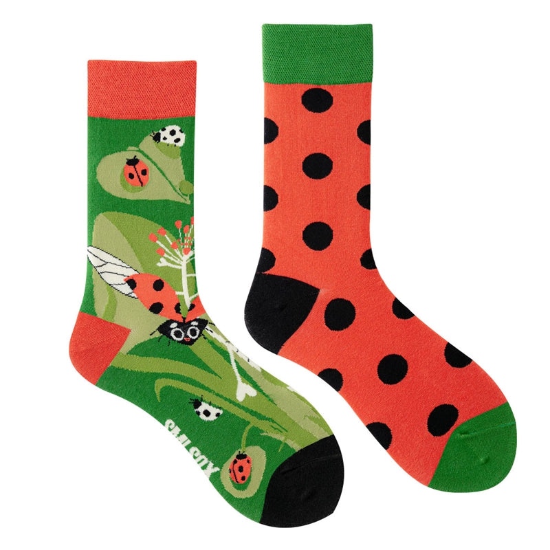 Mismatched Streetwear Crew Socks