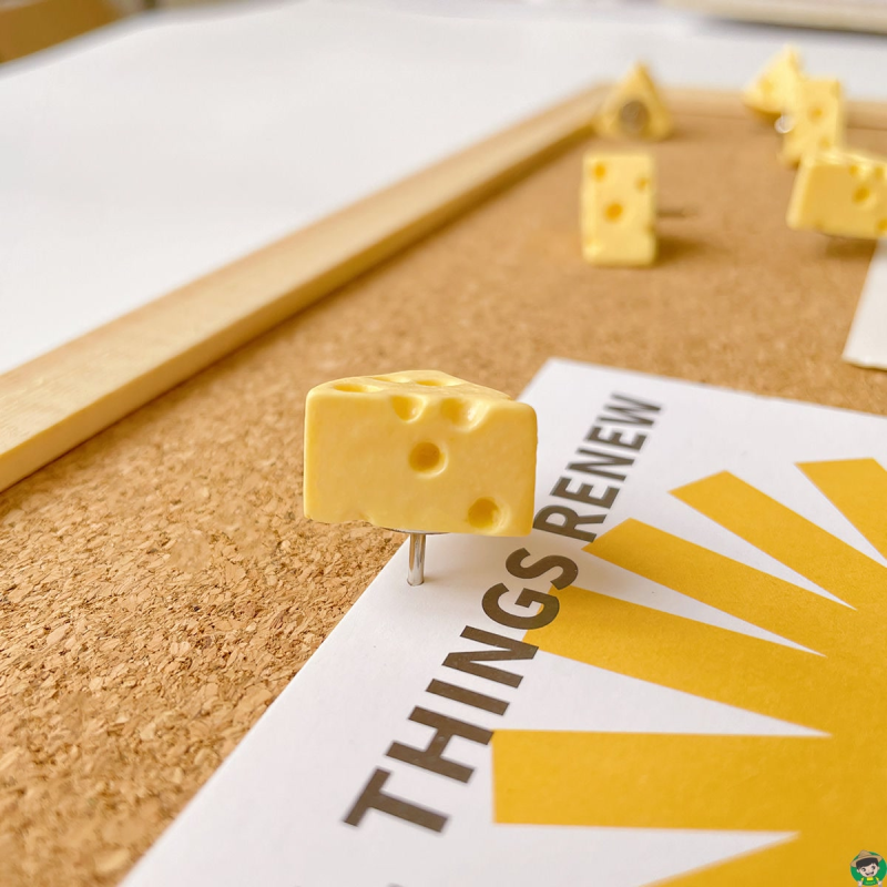 Cheese Wedge Push Pins Set