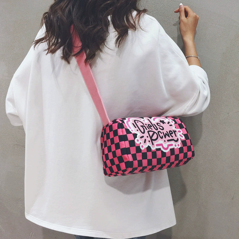Checkerboard Pillow Sling Bag