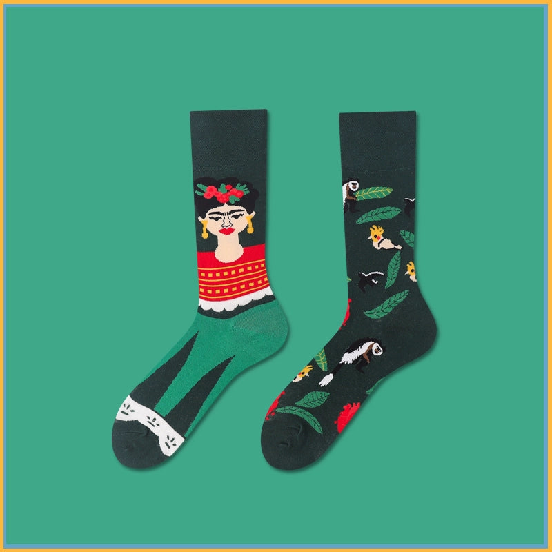 Mismatched Novelty Crew Socks