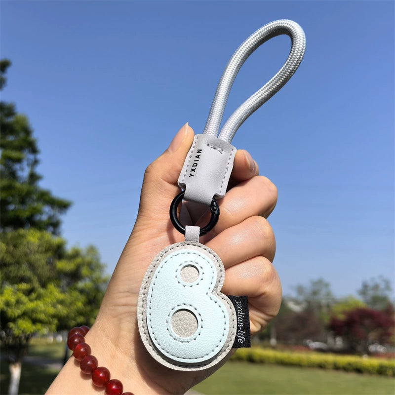 Leather Letter Keychain